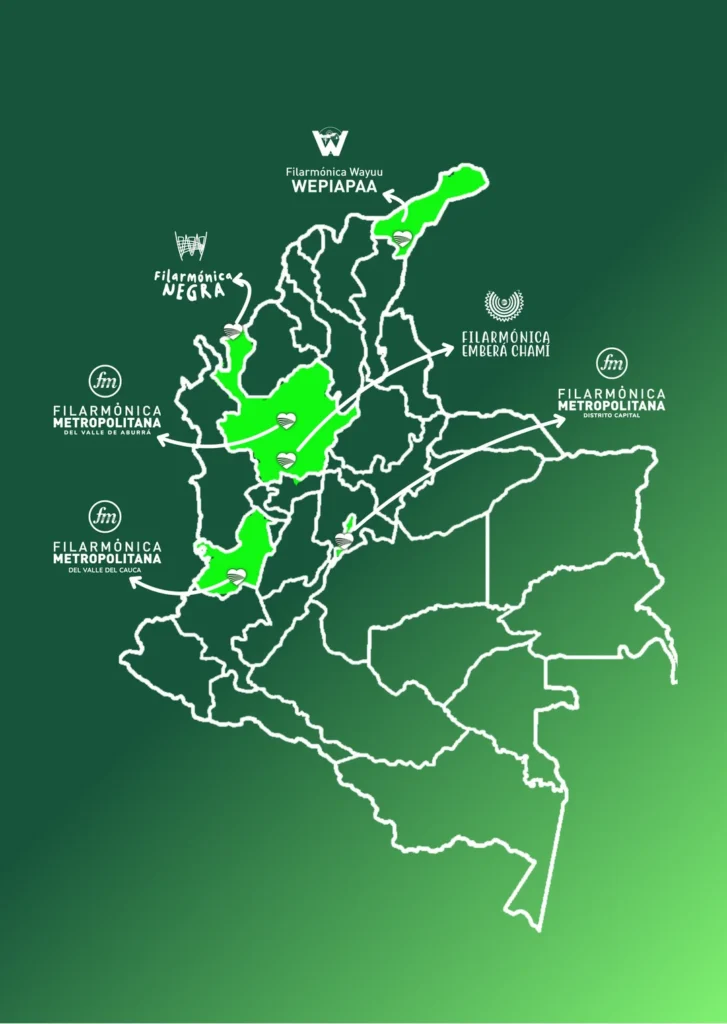 Mapa de presencia territorial en Colombia - Pasión y Corazón